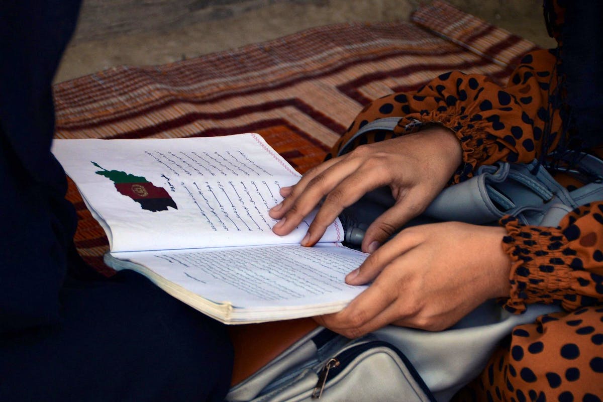 Une écolière à Kandahar, le 20 mars 2022.
