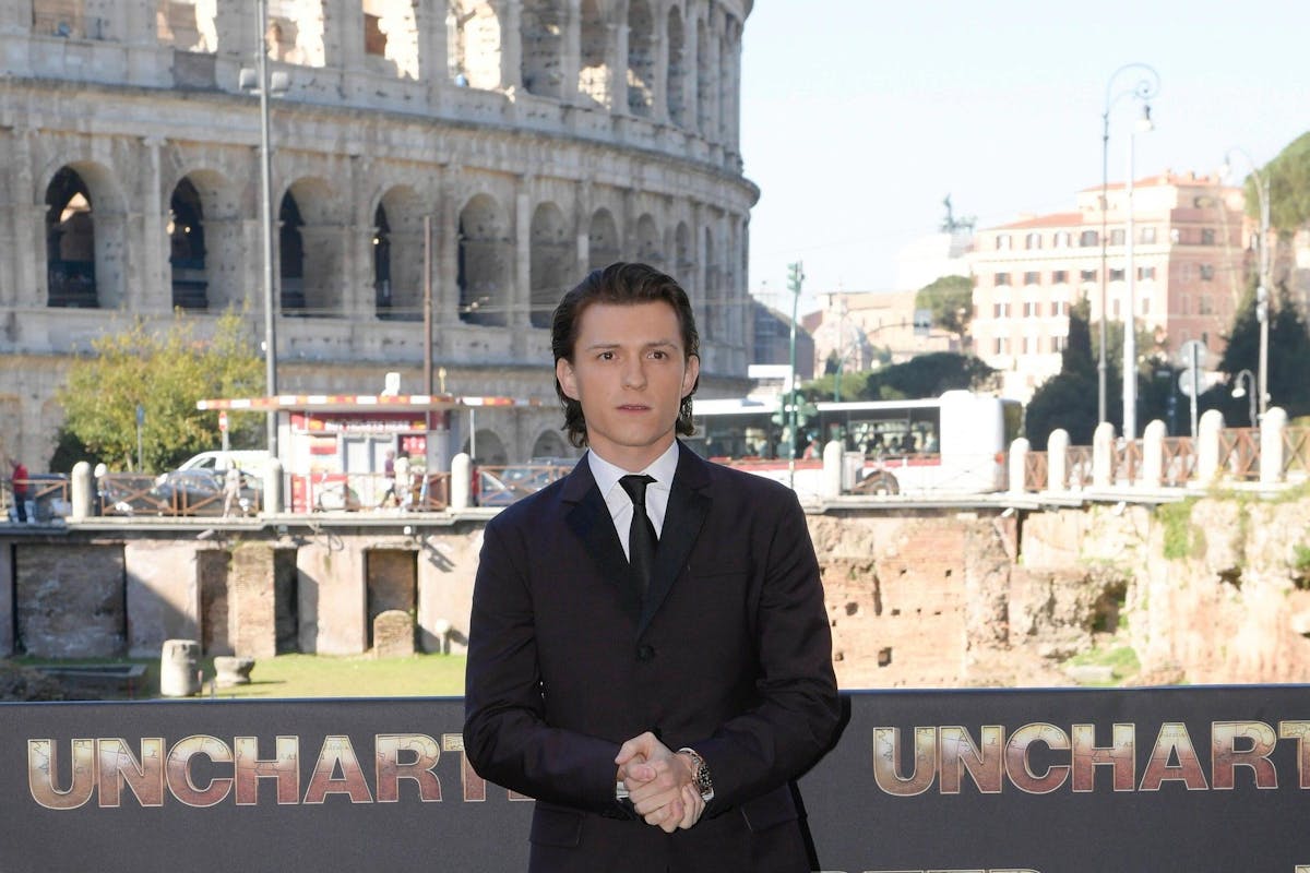 Tom Holland à Rome en février 2022 lors de sa tournée de promotion du film «Uncharted».