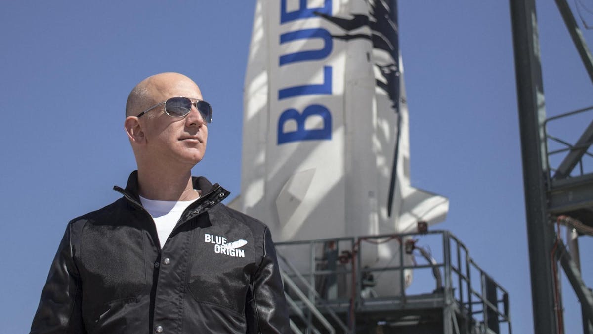 Jeff Bezos a créé Blue Origine pour concrétiser son rêve d’aller dans l’espace. AFP/Blue Origin