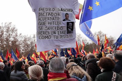 Nouvelle manif contre l'amnistie des indépendantistes catalans