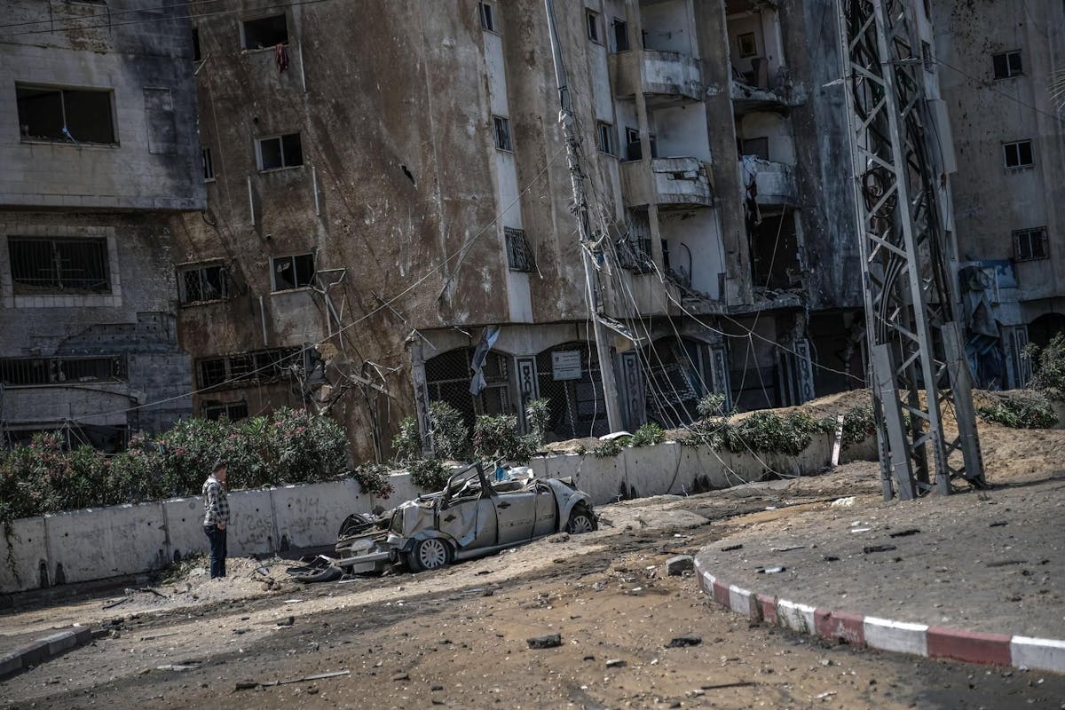 Zerstörte Häuser in Gaza nach einem israelischen Angriff.