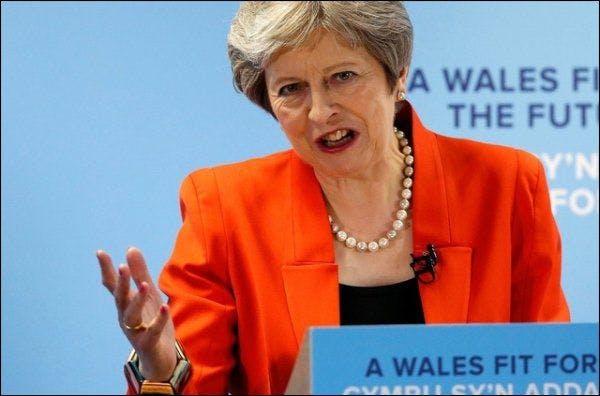 La Première ministre Theresa May a durci sa position vis à vis de Moscou après l'empoisonnement d'un ex-espion russe sur le sol britannique imputé à la Russie, qui dément. (Photo d'archives)