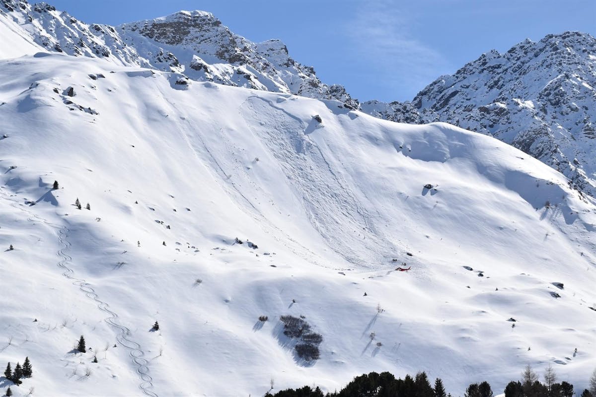 L’avalanche n’a pas eu lieu sur le domaine skiable.