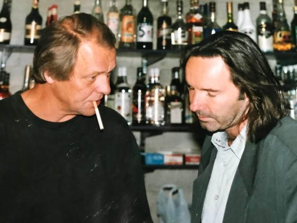 Alcohol and tobacco: David Soul (left) with Alain Marie in the late 90s.