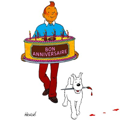 Tintin a 95 ans aujourd'hui et Lausanne le fête