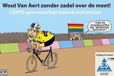 Une blague homophobe sur Van Aert fait scandale