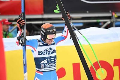 Nils Allegre remporte le super-G de Garmisch, Meillard 3e