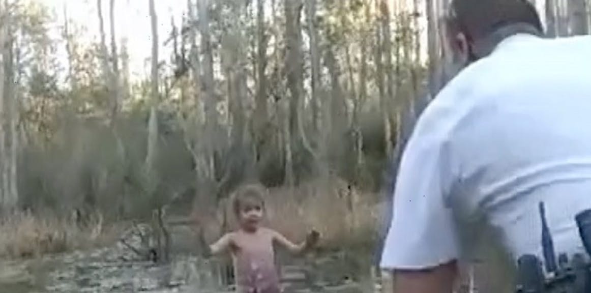 Police rescue a 5-year-old boy from a swamp in Tampa, Florida.