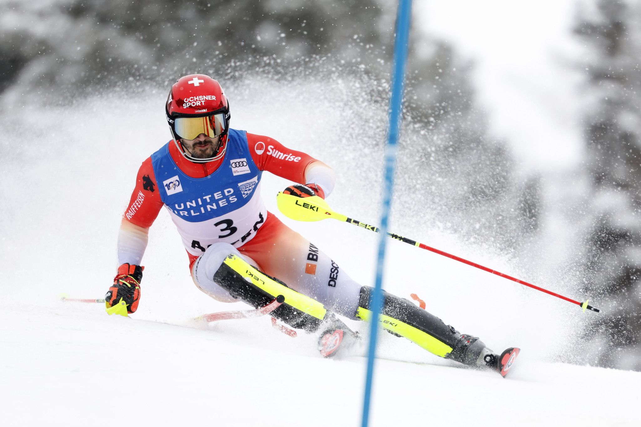 Loïc Meillard placé pour un nouveau podium au slalom d'Aspen