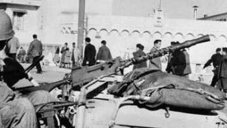 Alger, le 10 janvier 1957, durant la guerre d’Algérie.
