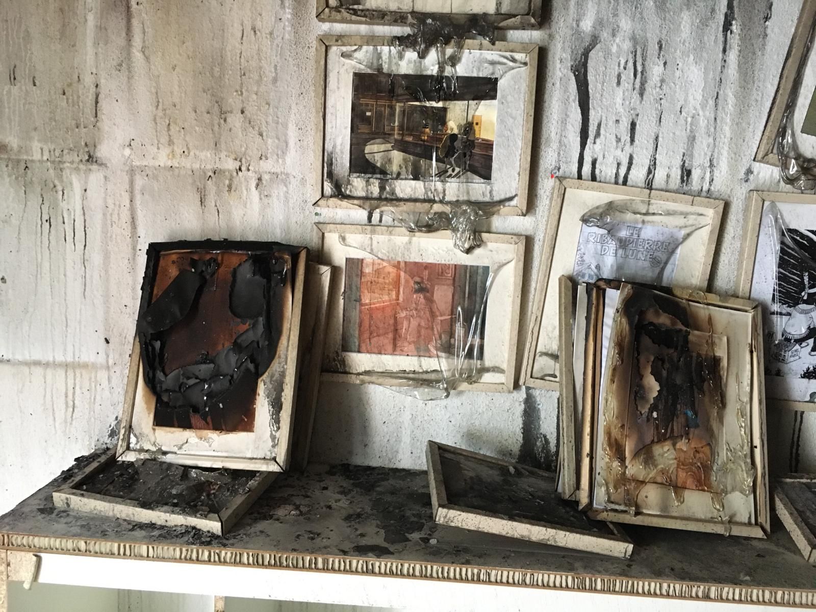 Incendie dans une galerie qui exposait des dessins de Derib