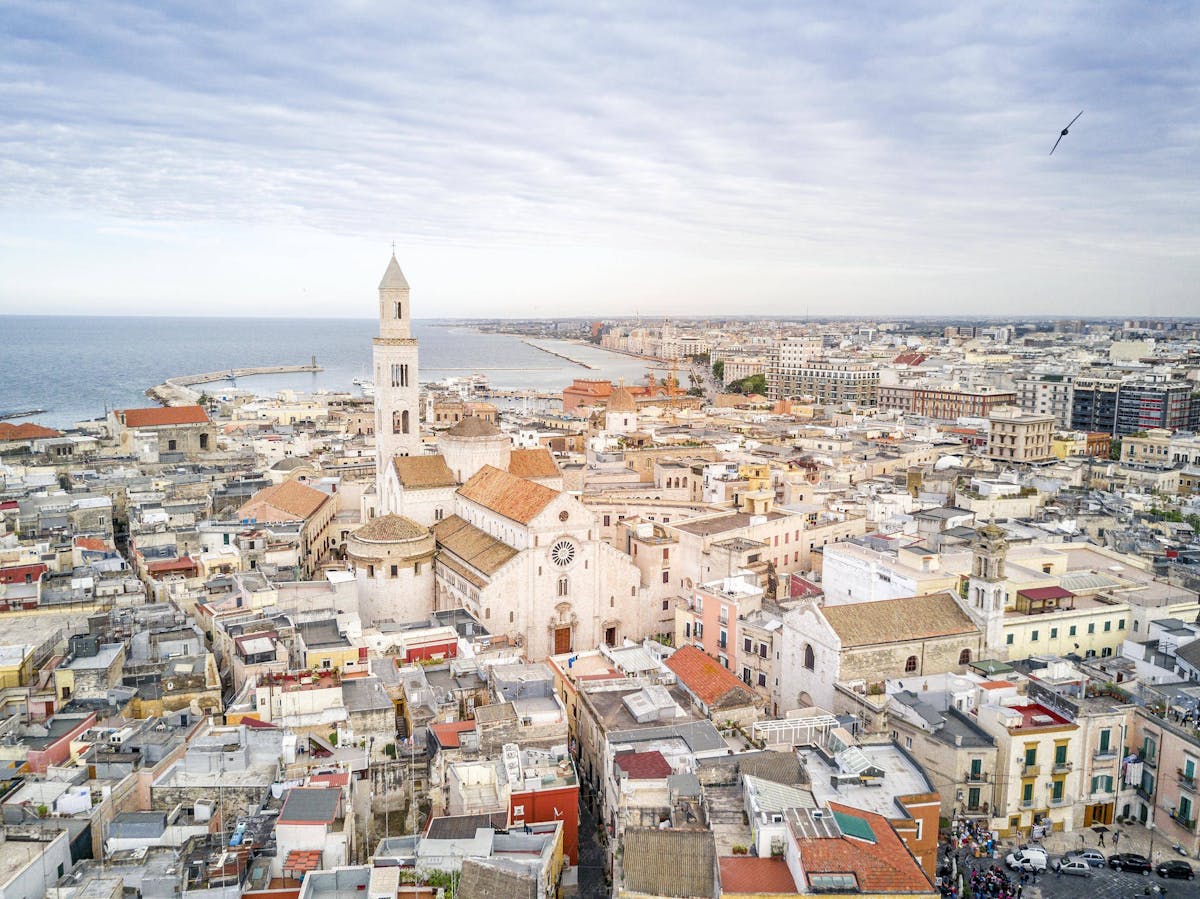 Bari is the capital of Puglia and located in the south of Italy, practically on the heel of the boot.