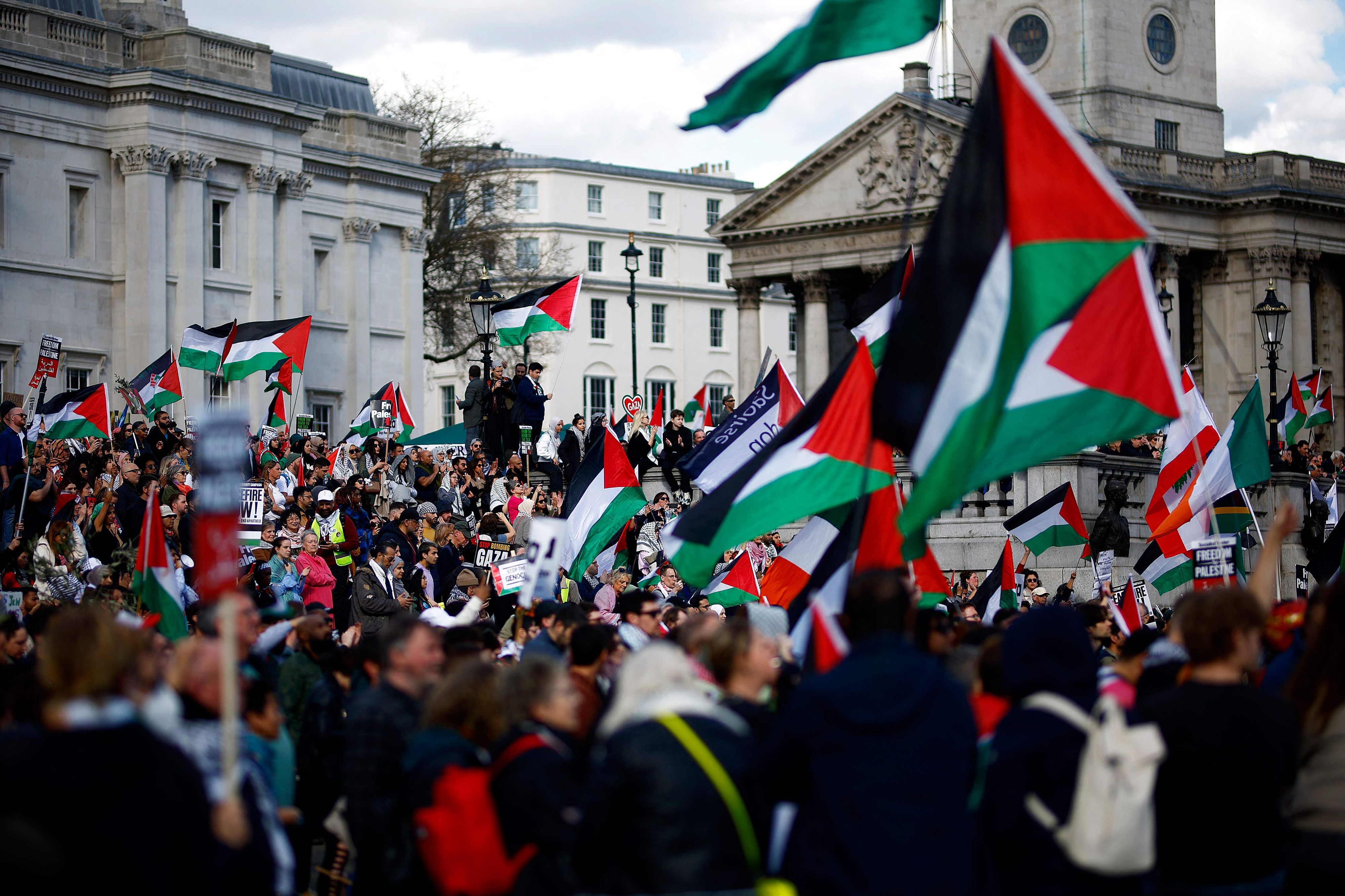 Des manifestants à Londres demandent un cessez-le-feu à Gaza