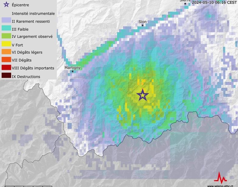 Un séisme a secoué le Valais jeudi soir