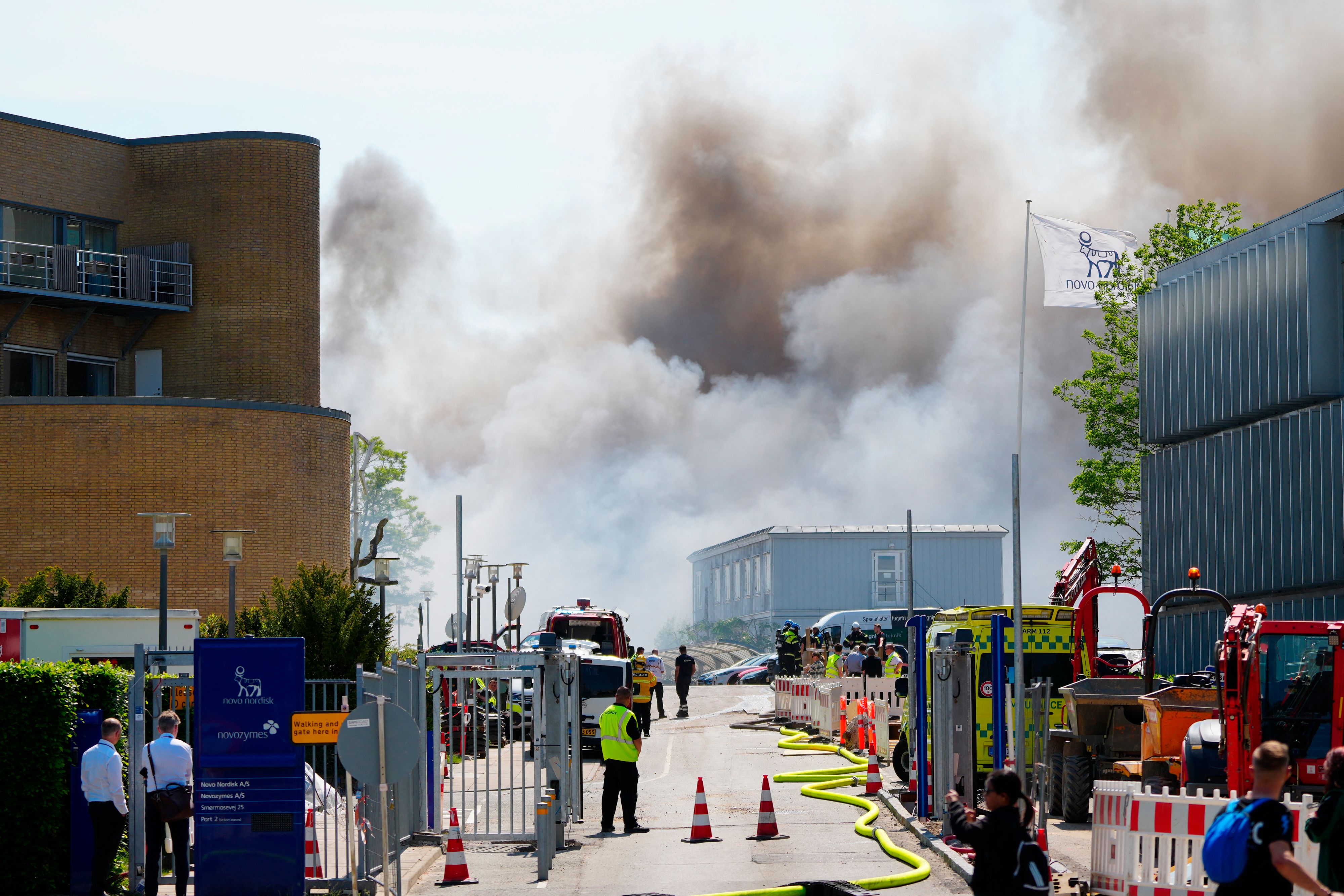 Les bureaux du géant pharmaceutique Novo Nordisk en feu