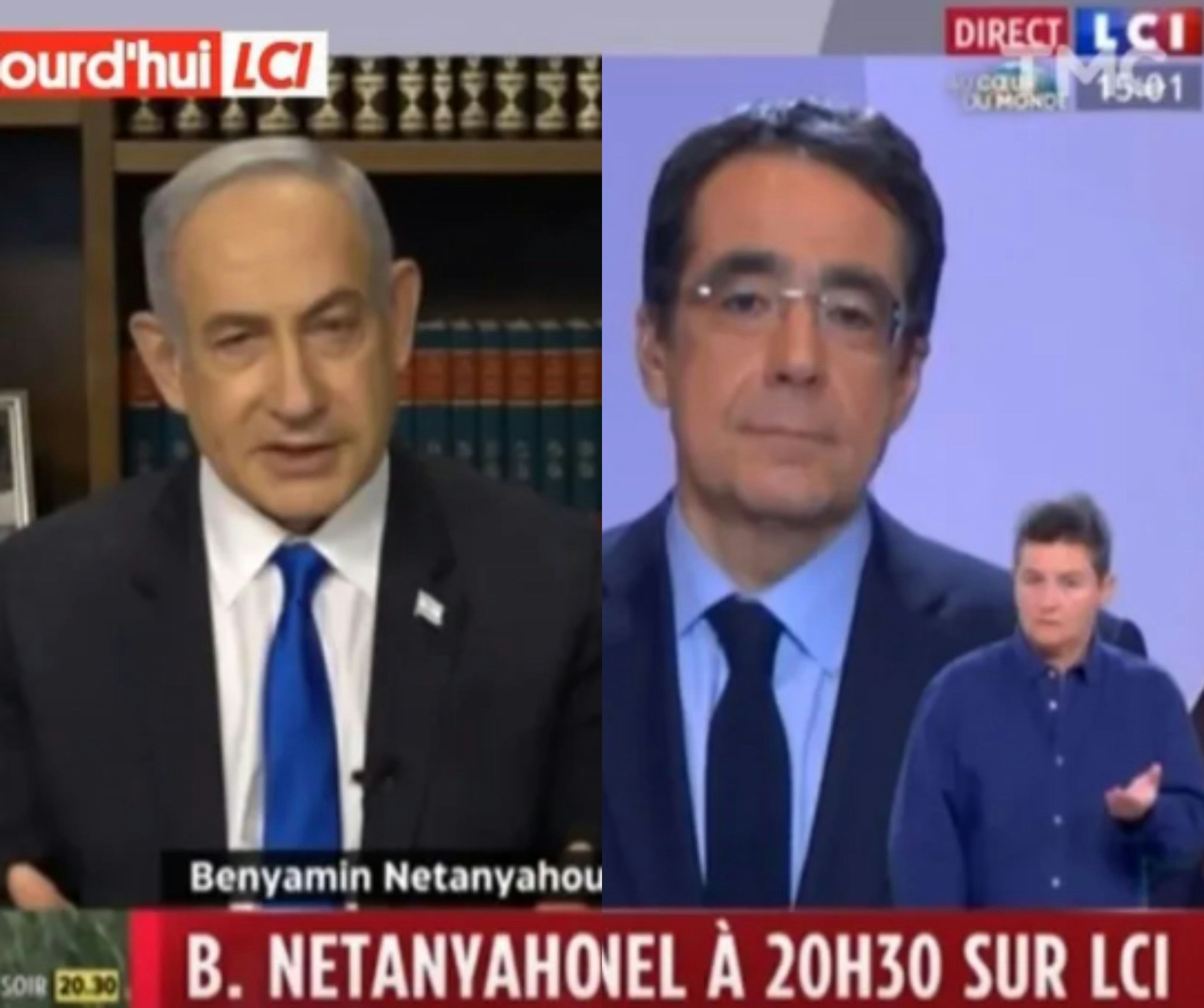 Benyamin Netanyahou interviewé par Darius Rochebin