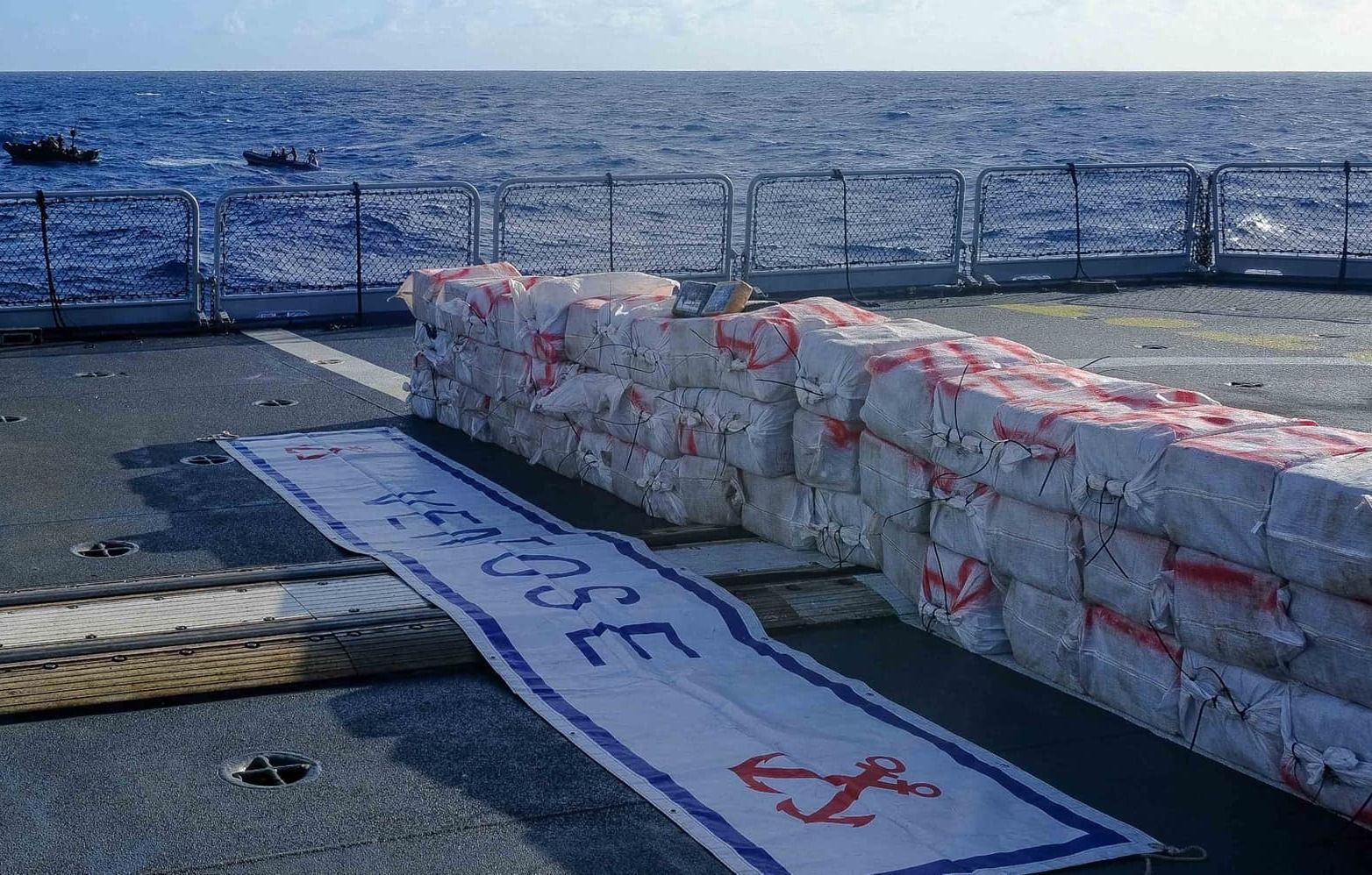 Près de 1,4 tonne de cocaïne saisie par la Marine française